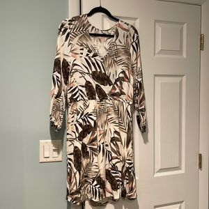 Old Navy Tropical Palm Leaf Dress. Size: L